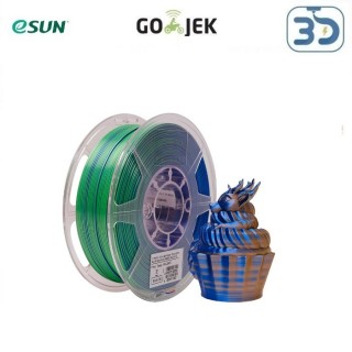 eSUN Silk Mystic 3D Filament Shiny Three Colors 3D Print Neat Winding - Blue Orange Green